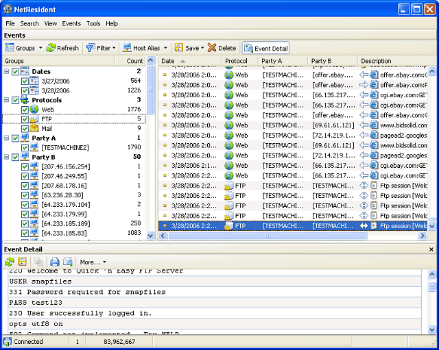 screen capture of NetResident