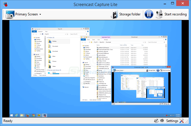 screen capture of Screencast Capture Lite